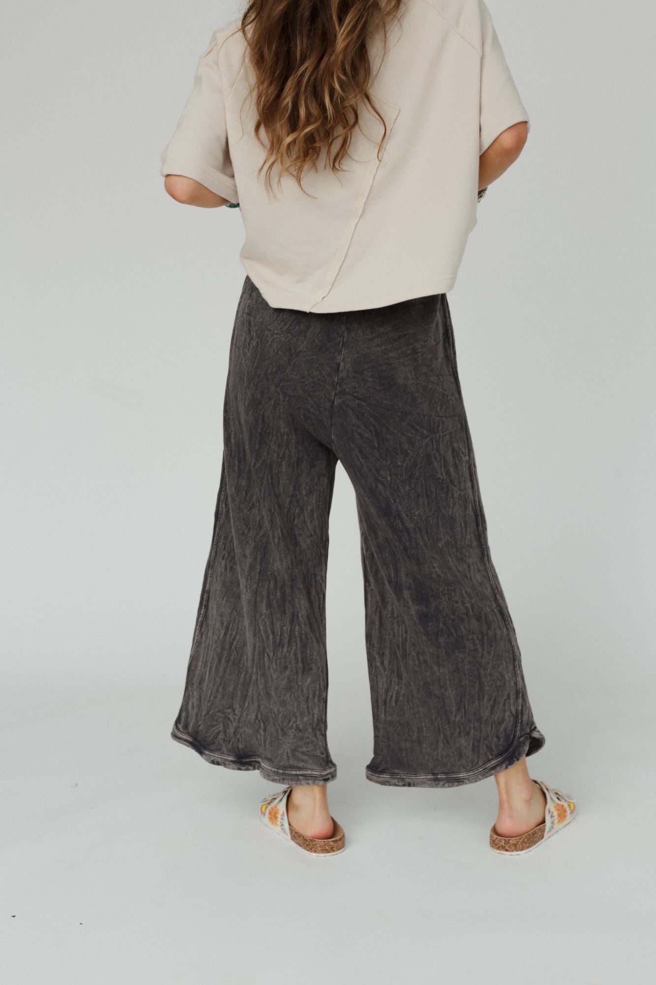 So Comfy Wide Leg Pant Cropped Length — Three Bird Nest