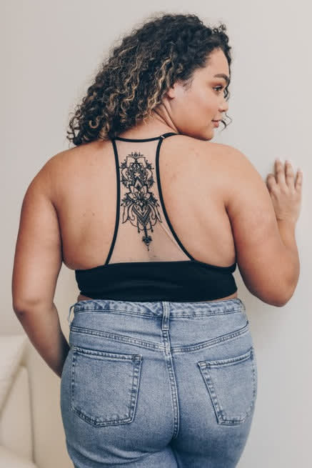 Tattoo Bralette - Black
