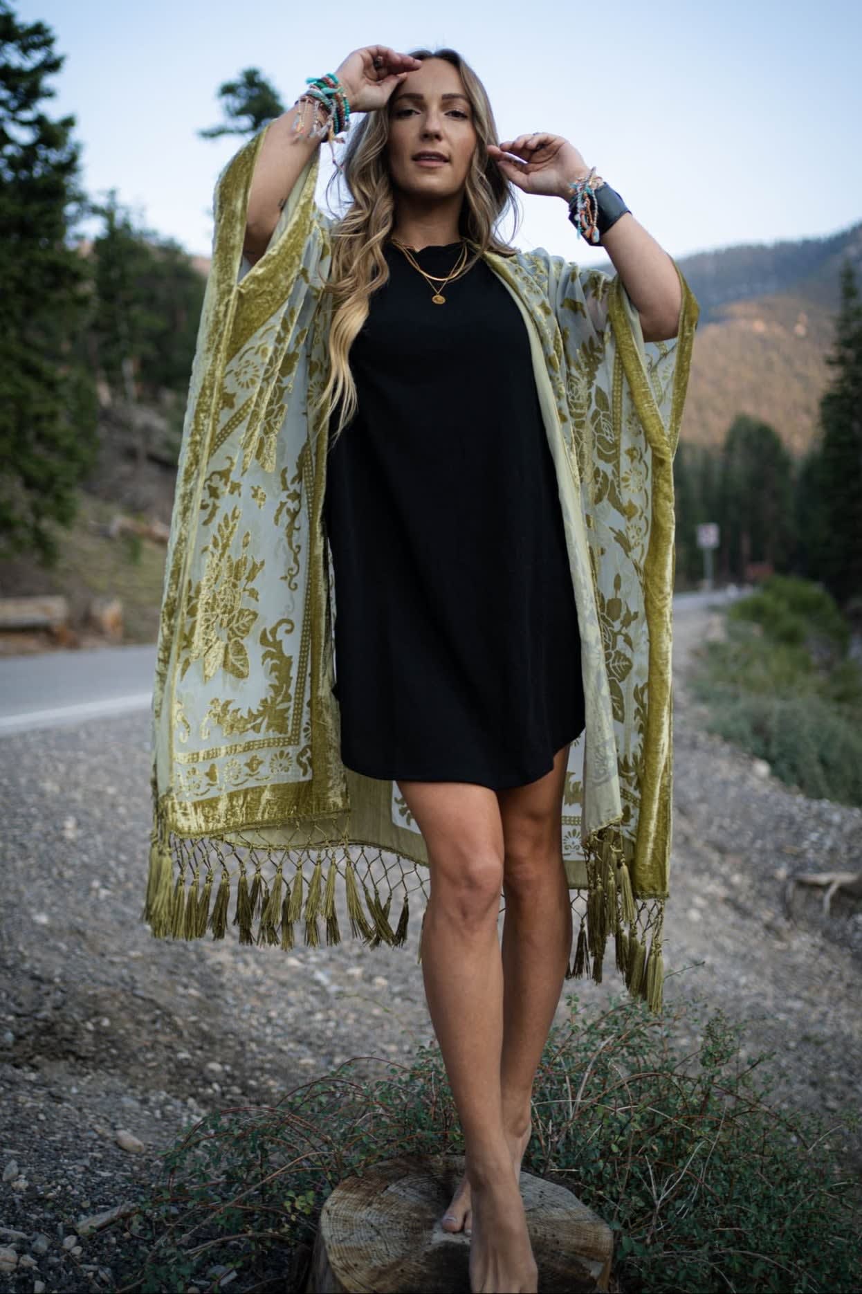 Crushin' On You Velvet Kimono - Women's, Olive Green - Three Bird Nest Crushin' On You Velvet Kimono - Women's, Olive Green - Three Bird Nest