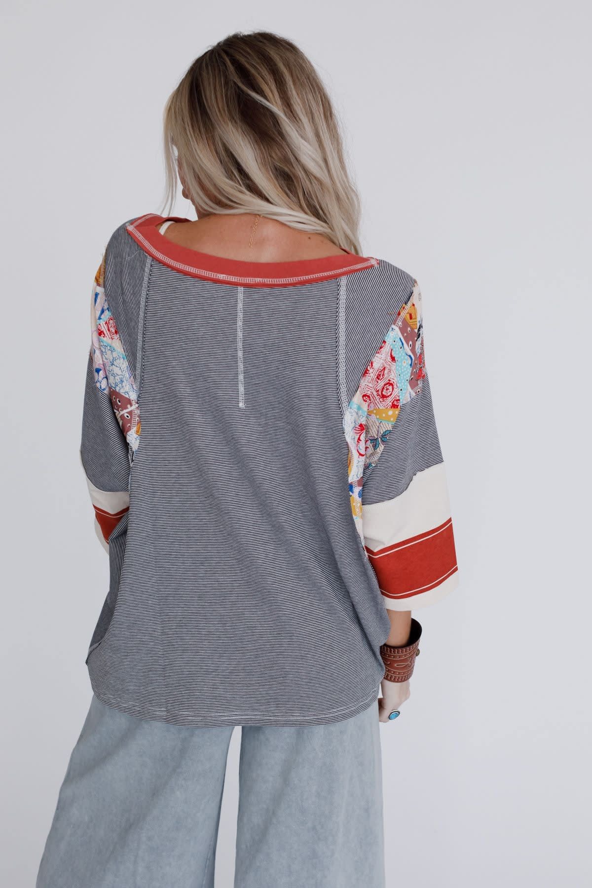 トップス HEARTFUL FRIENDS PATCH WORK TOPS HEARTFUL FRIENDS PATCH WORK TOPS