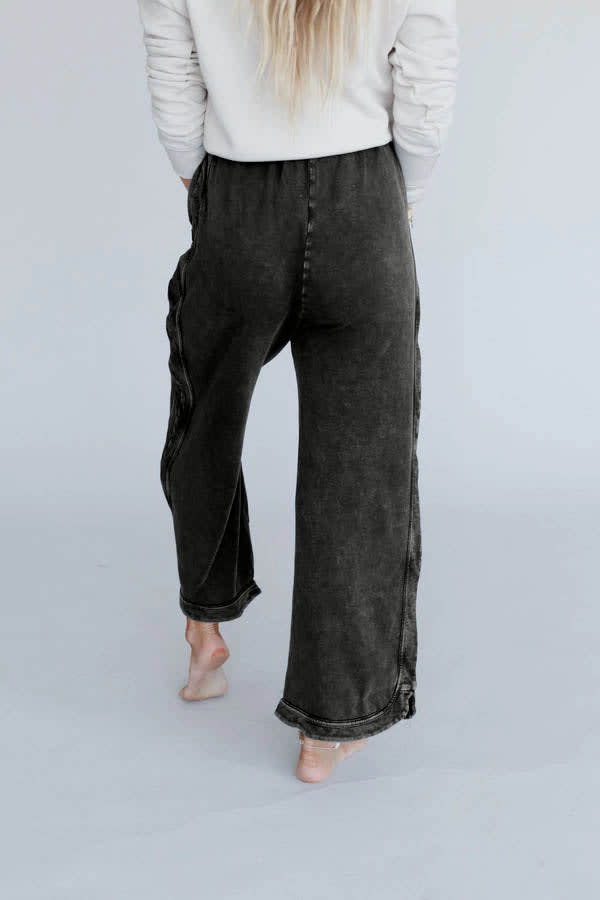 So Comfy Wide Leg Pant Cropped Length — Three Bird Nest