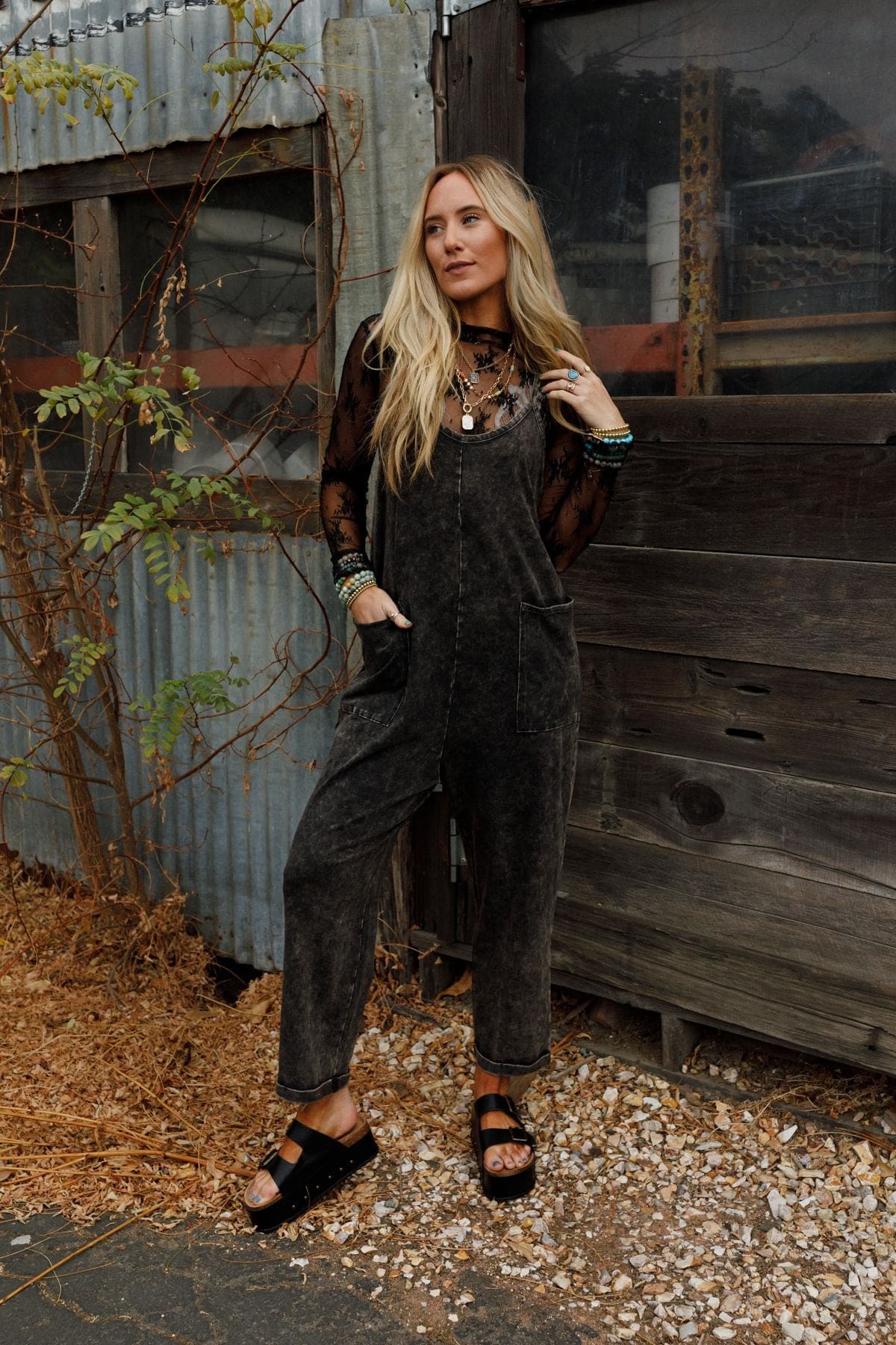 Brooke Pocket Jumpsuit - Black – Zenana