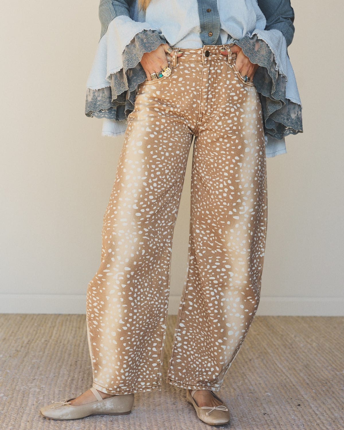 Bambi Deer Jeans - Camel L / Camel