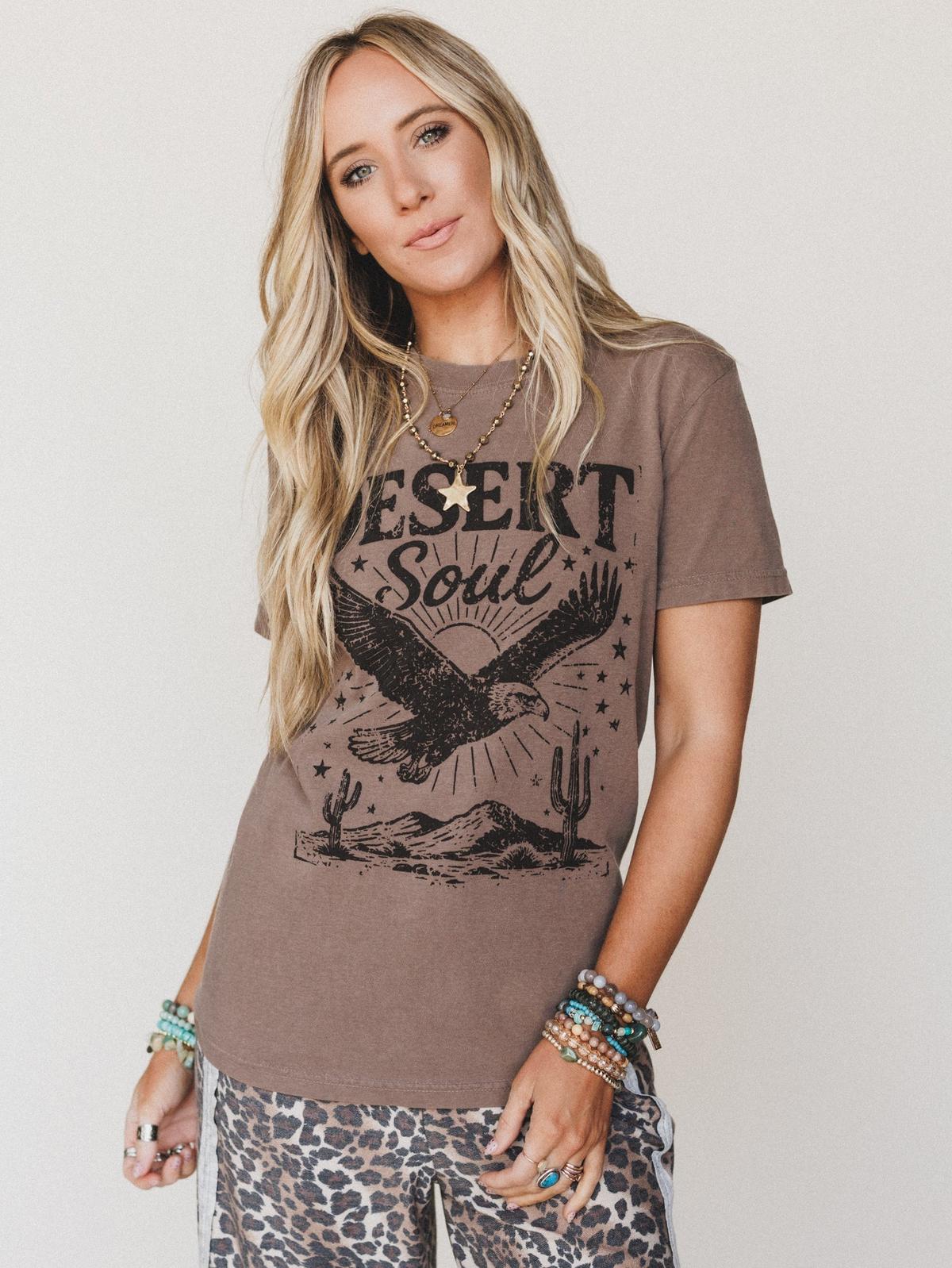 The Nest Desert Soul Graphic Tee in Espresso