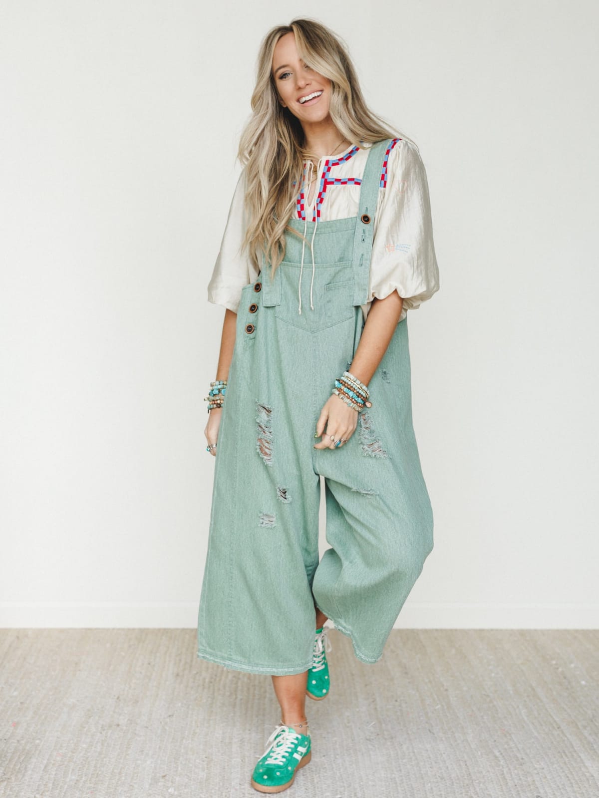 green dress overalls Andy Overalls main image 1