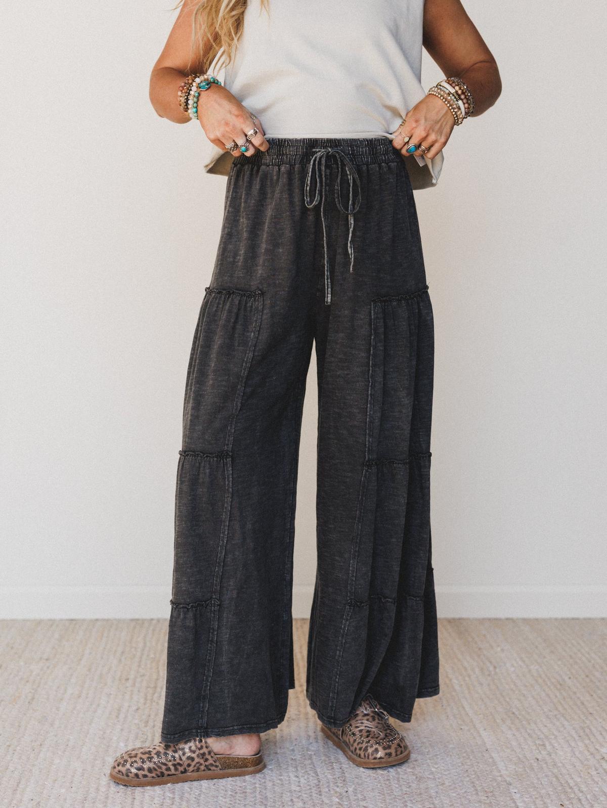 Everyday Adventure Tiered Pants - Black – Easel