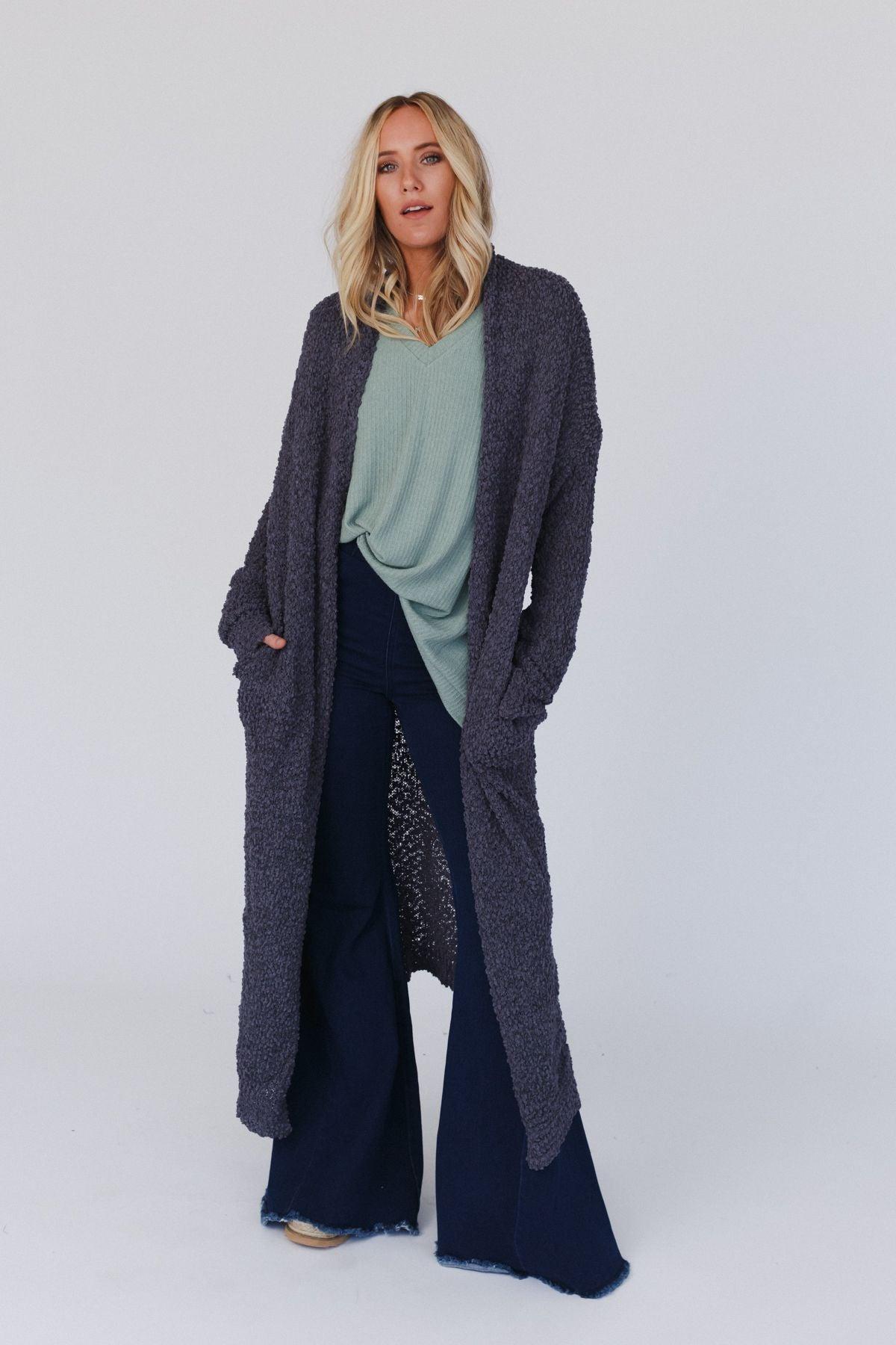 Wednesday Duster Cardigan - Charcoal – Listicle