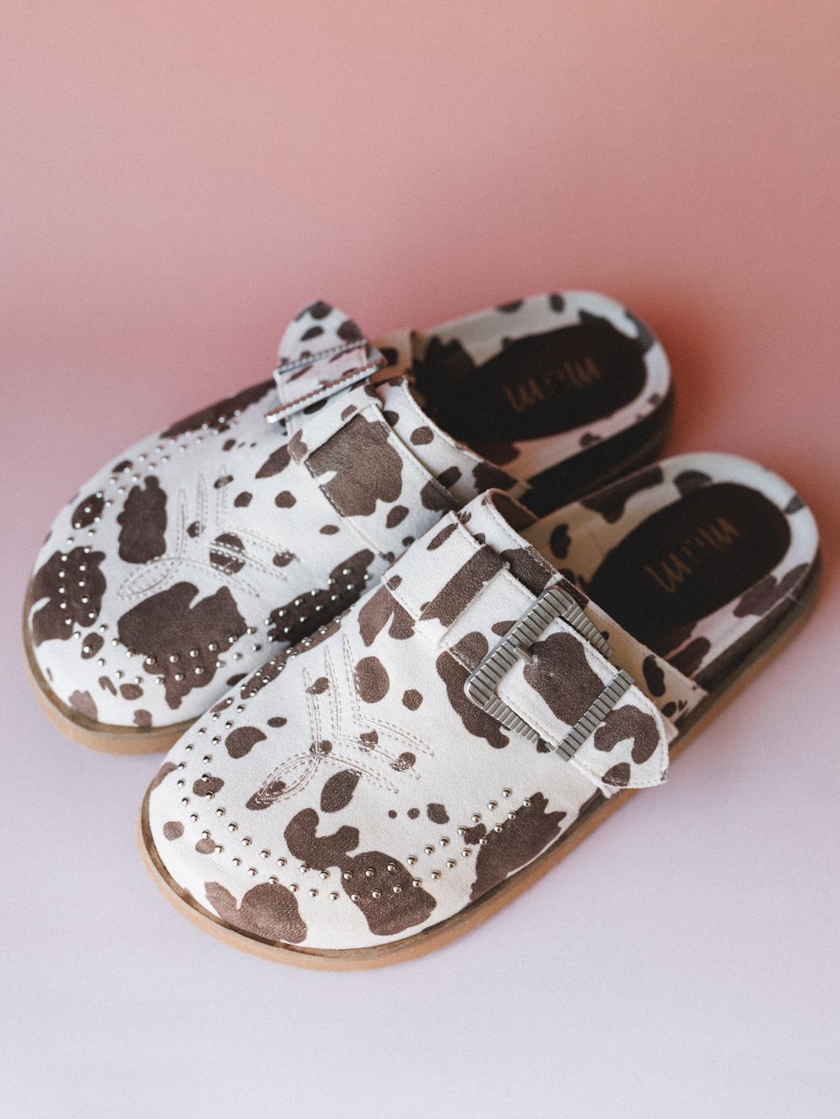 Josephine Leopard Mule - Cow Print – Miracle Miles Inc.