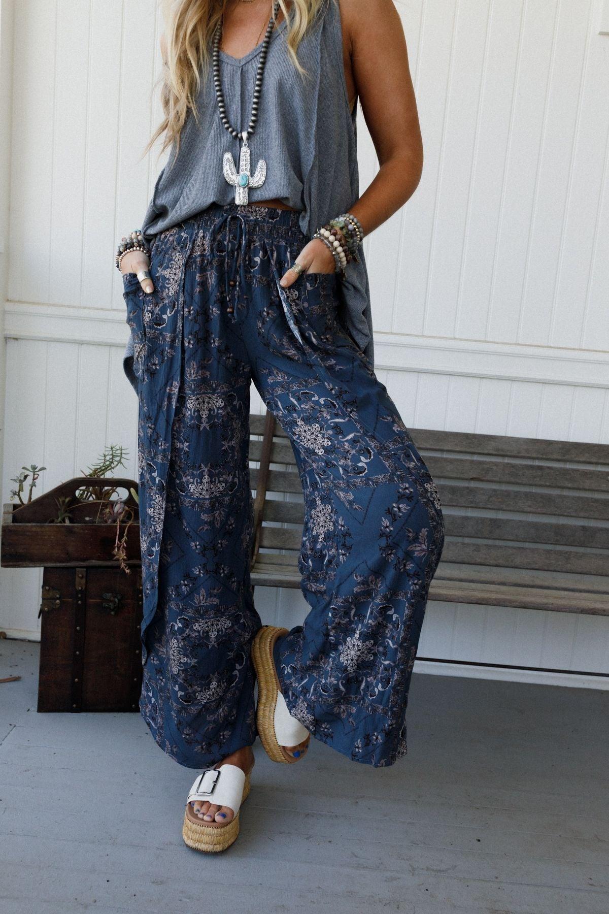The Nest Stasia Printed Drawstring Tulip Pants – Three Bird Nest