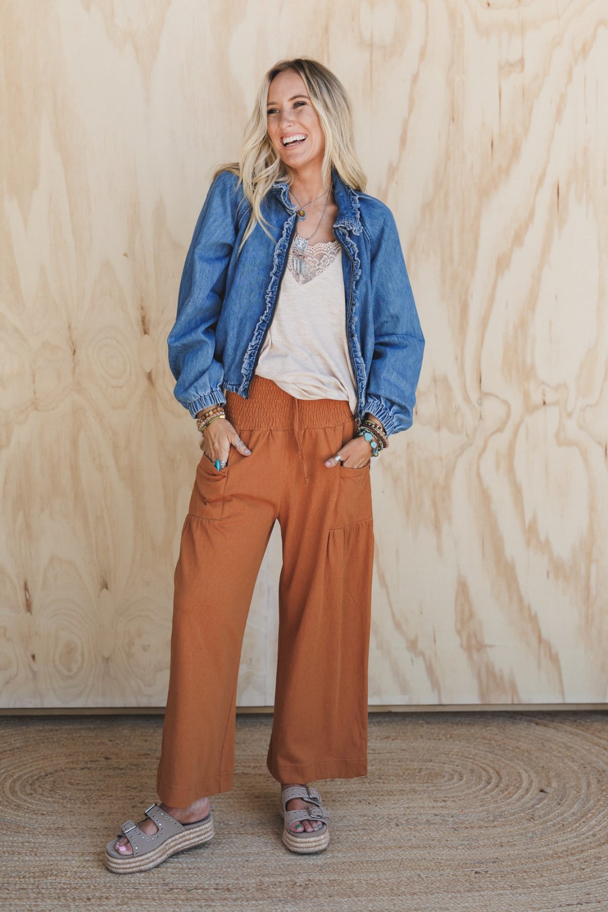Ruffles And Thrills Denim Jacket - Denim – Listicle