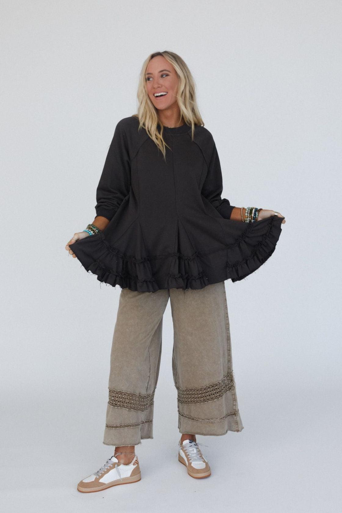 Gia Ruffled Tiered Tunic Top – Three Bird Nest