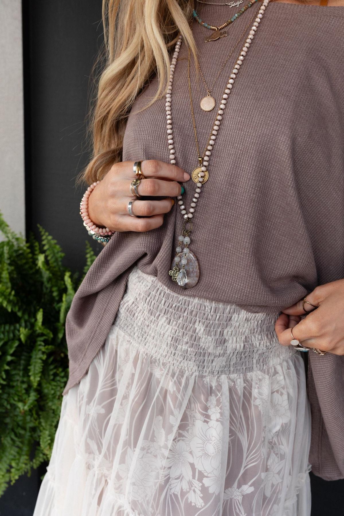 Gizelle Necklace in Blush
