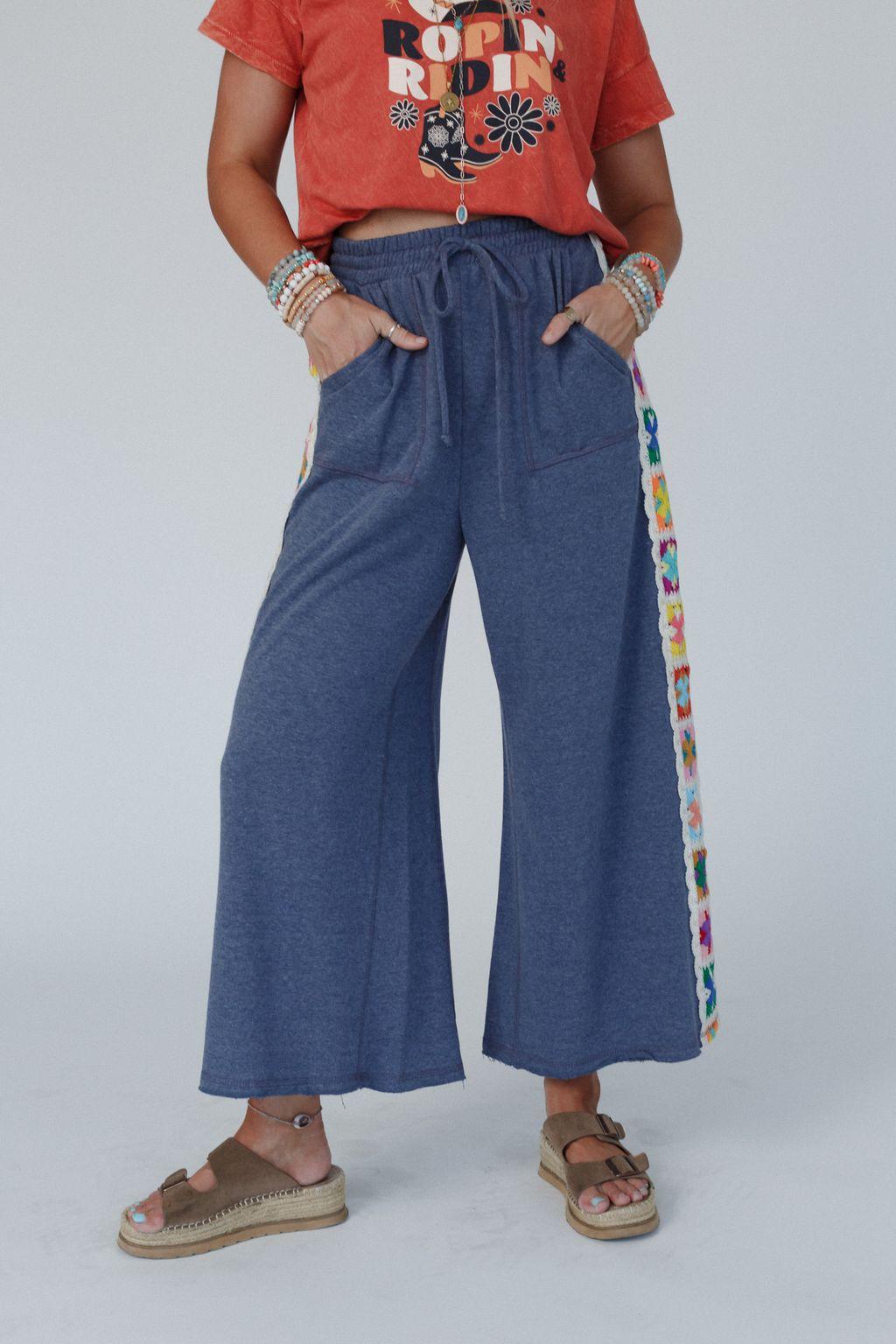 The Nest Love Seeker Crochet Panel Pants – Three Bird Nest