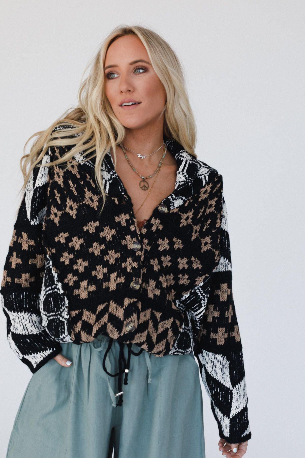 Midnight Ridge Cardigan - Black – Bluivy