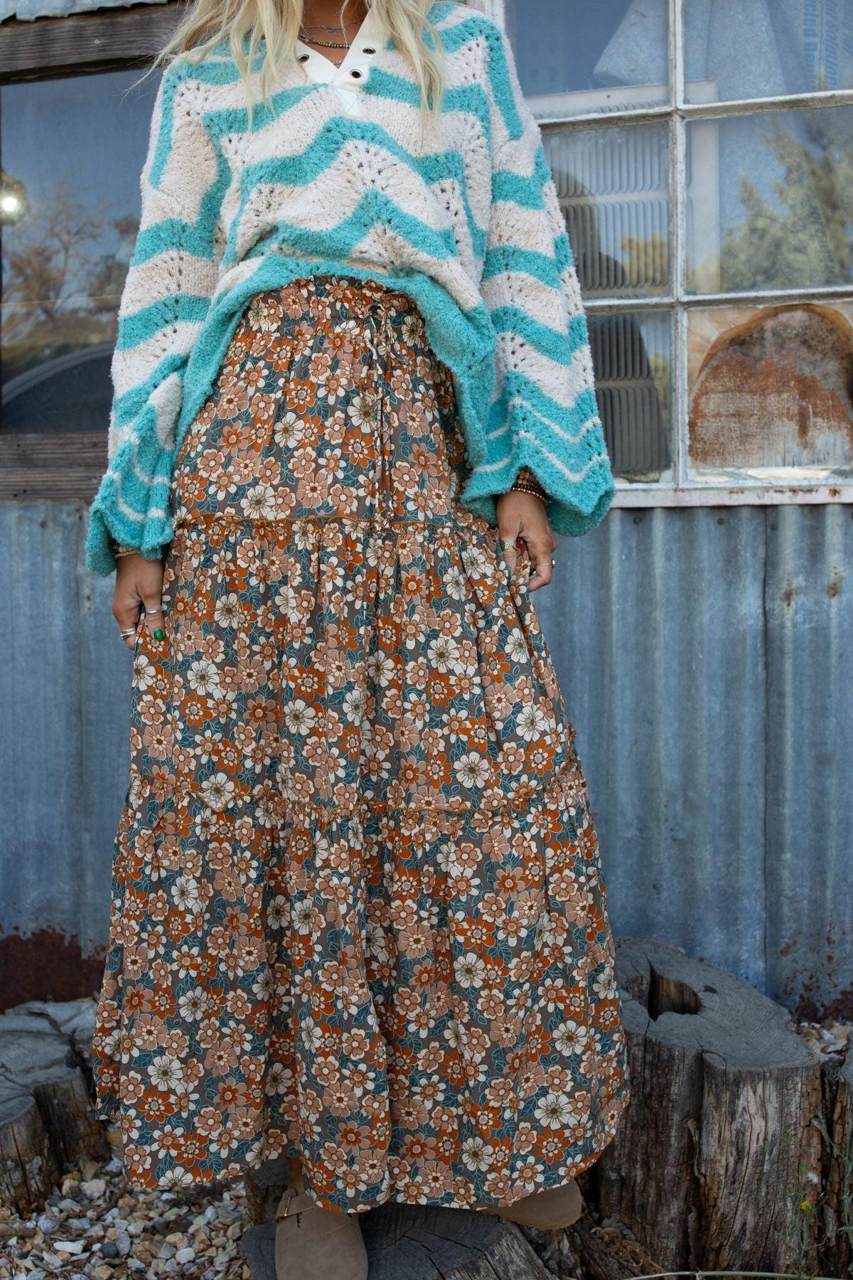 The Nest Daisy Rain Maxi Skirt - Fog Nude – CY Fashion