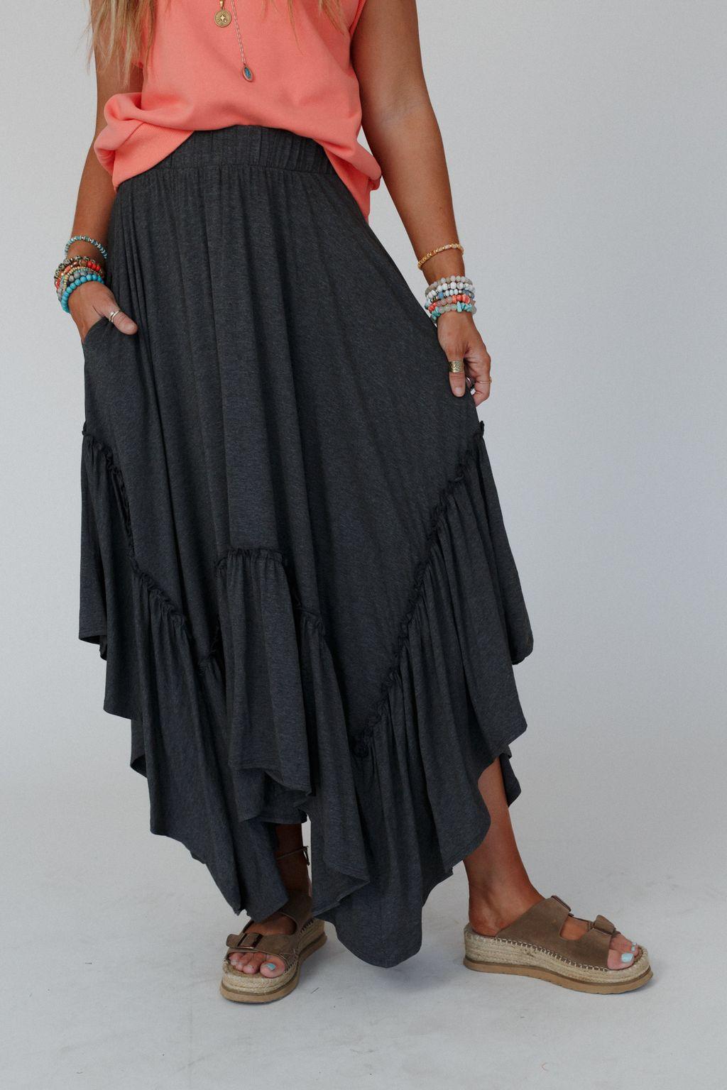 The Nest Forever Beauty Maxi Skirt - Charcoal – CY Fashion