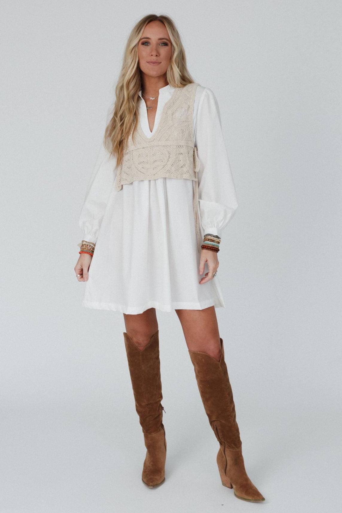 knee length denim dress with sleeves Can't Forget Me Cap Sleeve Bodycon Split Blue it’s an easy go SCHL003641_DBL Light yellow (cream) colored Color:Lilac-white