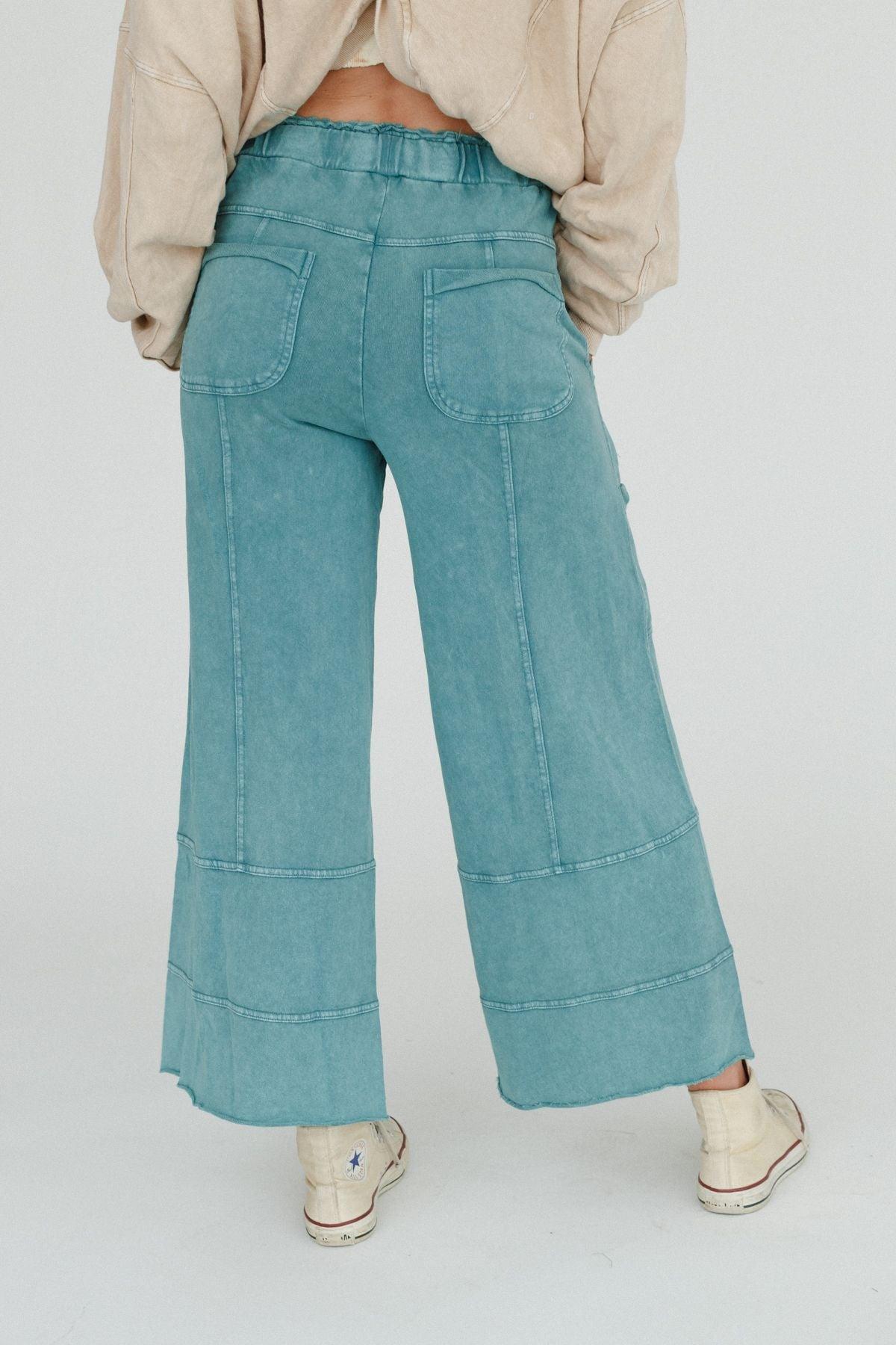 Lucky One Wide Leg Pant - Teal – Easel