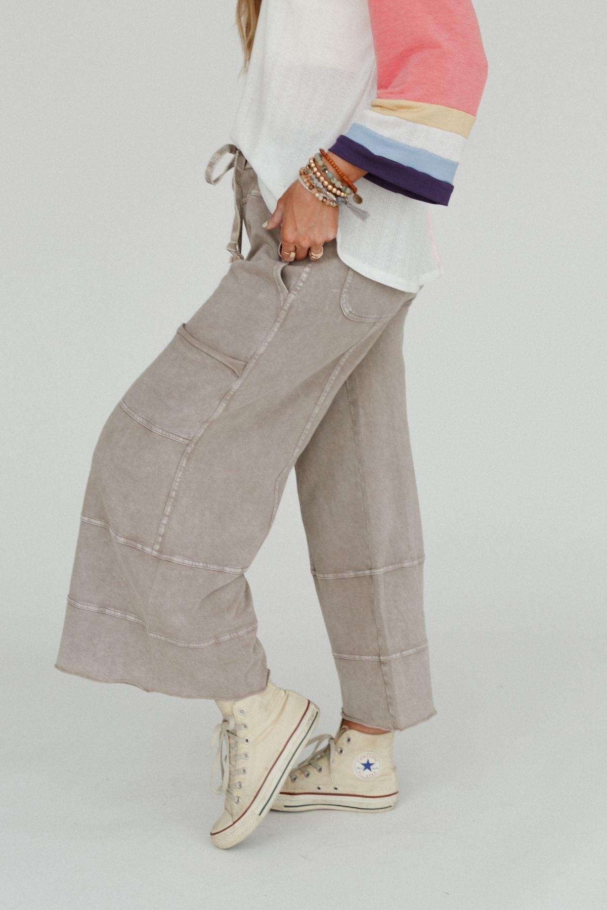 Lucky One Wide Leg Pant - Mocha – Easel