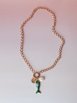 Blue Wishes Charm Necklace