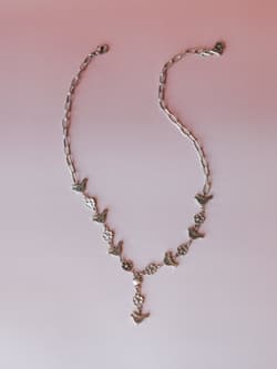 Birds and Daisies Necklace