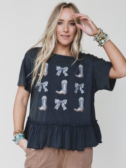 Boots and Bows Top