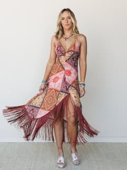 Wild Rose Tassel Dress