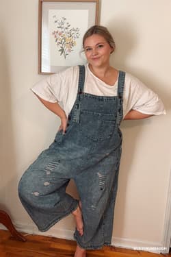 High Hopes Slouchy Denim Overalls