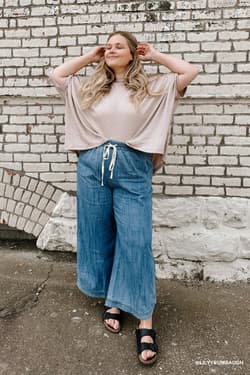 So Comfy Wide Leg Denim Pant