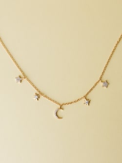 Moon and Stars Necklace