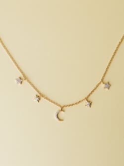 Moon and Stars Necklace