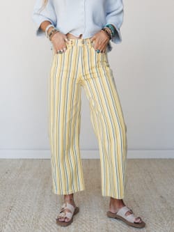 Surf Walk Striped Barrel Pants