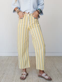 Surf Walk Striped Barrel Pants