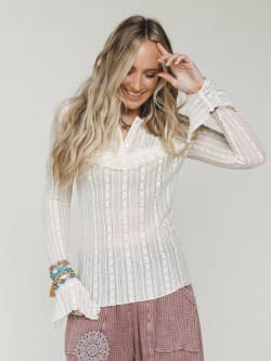 Quaint Darling Lace Long Sleeve Top