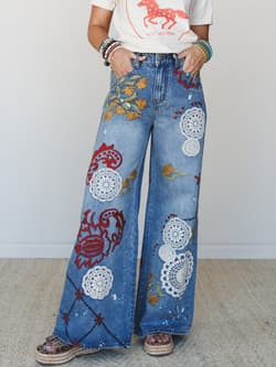 Patchwork Poetry Jeans