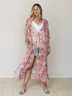 Sunset Petals Kimono
