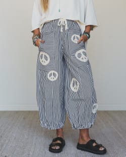 Peace Out Stripe Jeans