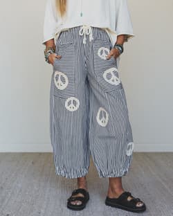 Peace Out Stripe Jeans