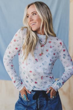 The Nest Made You Blush Floral Top