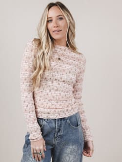 Peach Blossom Floral Top