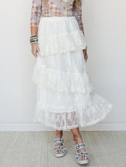 Elowen Ruffle Maxi Skirt