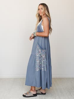 June's Flowers Maxi Dress
