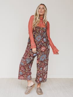 High Hopes Flower Printed Overalls