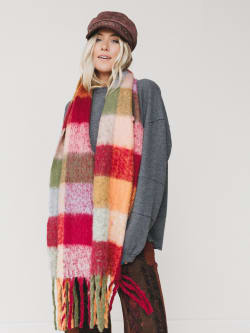 Dreaming In Color Plaid Scarf