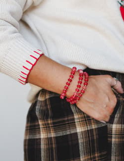 Honey Drip Beaded Bracelet Set