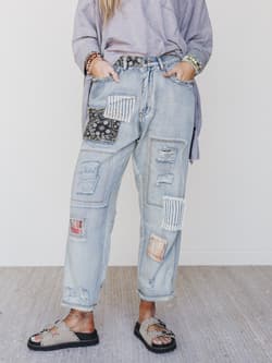 Offshore Patchwork Detail Pants