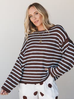 All My Stripes Oversized Sweater