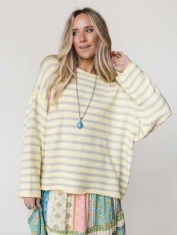 All My Stripes Oversized Sweater