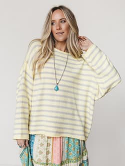 All My Stripes Oversized Sweater