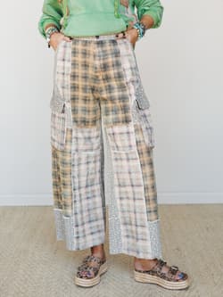 Blush Meadow Plaid Pants